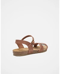 Multistrap Open Toe Flat Sandal