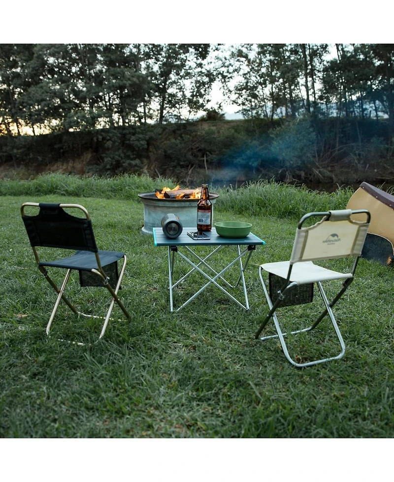 Naturehike FT08 Portable Camping Table, Ultralight Aluminum Folding Beach Table with Carry Bag for Outdoor Cooking, Picnic, Camp, Boat, Travel
