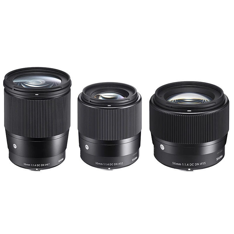 Sigma 16mm, 30mm, 56mm f/1.4 Dc Dn Contemporary 3-Lens Kit for Canon Ef-m