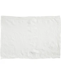 Saro Lifestyle Stonewashed Overlock Linen Edge Placemats, 14" x 20"