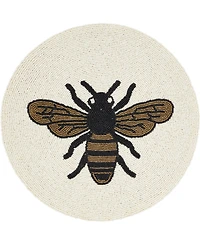 Saro Lifestyle Honeybee Treasure Beaded Placemats, 15" Round
