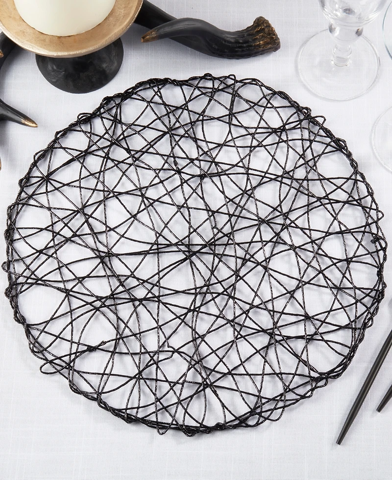 Saro Lifestyle Intricate Wire Placemats, 15" Round