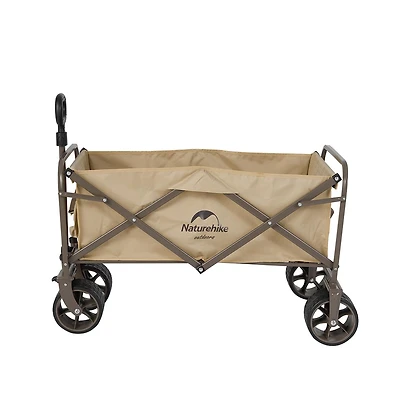 Naturehike Collapsible Beach Wagon with Big Wheels, Utility Foldable Grocery Cart Heavy Duty, Portable Folding Wagon Cart with Wheel for Camping