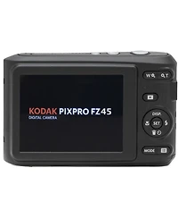 Kodak Pixpro Friendly Zoom FZ45-bk 16MP Digital Camera with 4X Optical Zoom 27mm Wide Angle and 2.7" Lcd Screen (BLack) + 4-Pack Rechargeable Aa