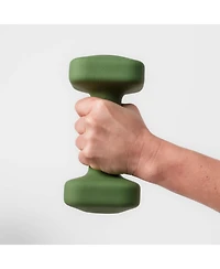 WeGym SafeGrip Dumbbells Medium Set with Light Rack - 5, 8, 10, 12 lbs