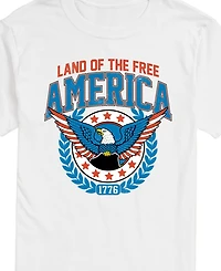 Airwaves Men's Americana Land of The Free Short Sleeve T-Shirt