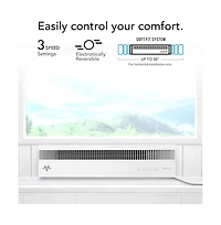 Profile Window Air Circulator Fan with Reversible Exhaust - White