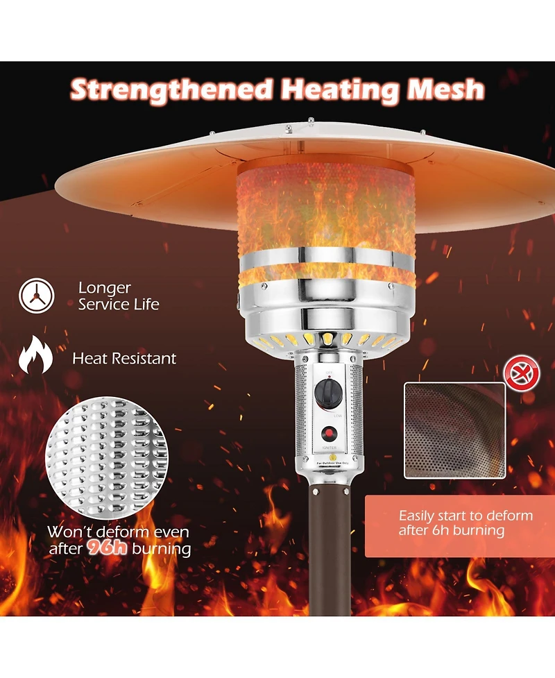 50000 Btu Propane Patio Heater with Round Table Design