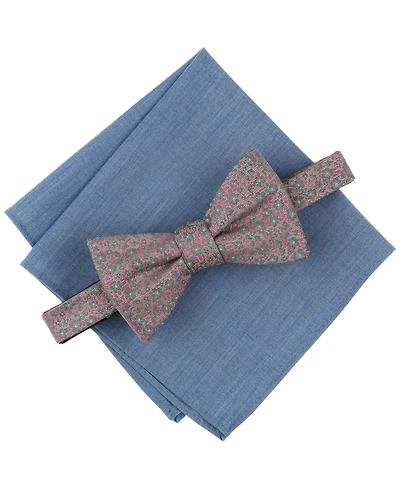 Bar Iii Men's Livonia Floral Bow Tie & Solid Pocket Square Set, Exclusively at Macy's