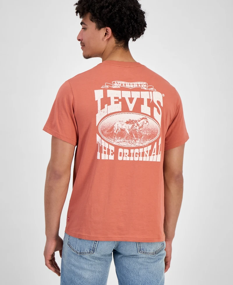 Levi's Men's Relaxed Fit Box Tab Short Sleeve Logo Graphic Crewneck T-Shirt