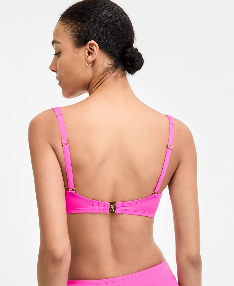 Bleu by Rod Beattie Women's Key Item Shirred Bikini Top