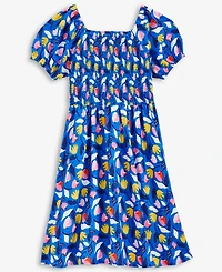 Epic Threads Little & Big Girls Floral-Print Smocked Dress, Exclusively at Macy's
