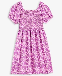 Epic Threads Little & Big Girls Ditsy Floral-Print Smocked Dress, Exclusively at Macy's