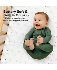 KeaBabies 2pk Aereo Fitted Crib Sheets for Boys, Girls, 52x28 Standard Baby Mattress Sheets, Bamboo Viscose Cotton
