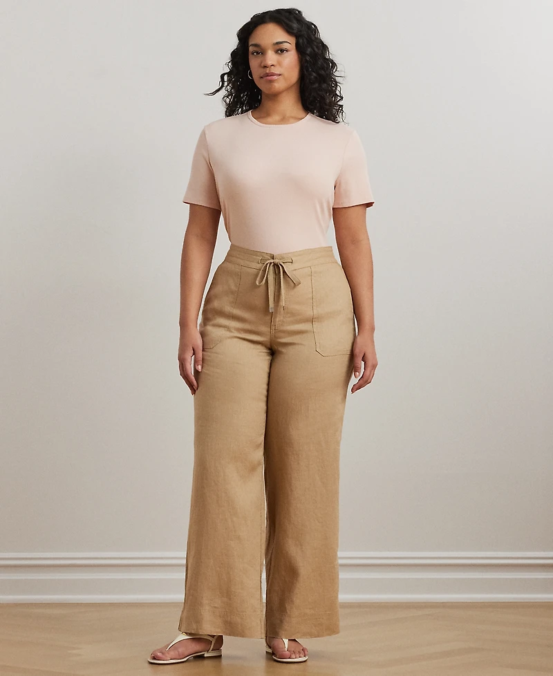 Lauren Ralph Plus Stretch Cotton T-Shirt