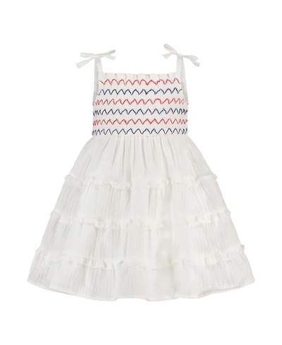 Blueberi Boulevard Baby Girls Smocked Embroidered Sundress