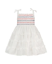 Blueberi Boulevard Baby Girls Smocked Embroidered Sundress