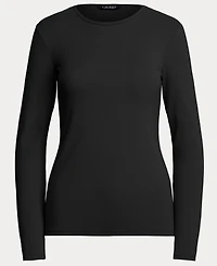 Lauren Ralph Cotton-Blend Long-Sleeve Top