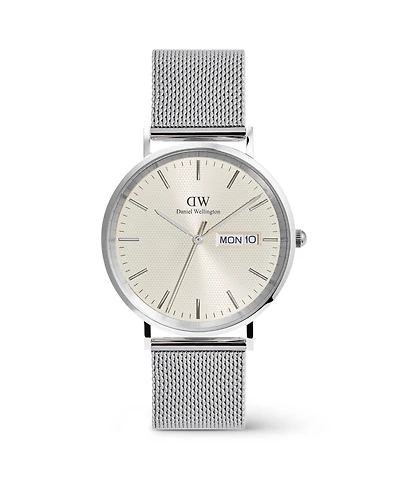 Daniel Wellington Men's Analog Silver-Tone Stainless Steel Watch, 40mm