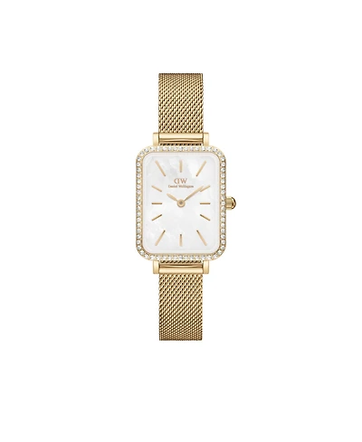 Daniel Wellington Unisex Analog Gold-Tone Stainless Steel Mesh Watch, 20mm