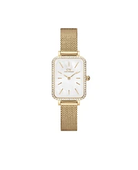 Daniel Wellington Unisex Analog Gold-Tone Stainless Steel Mesh Watch, 20mm