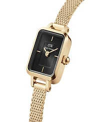 Daniel Wellington Unisex Analog Gold-Tone Stainless Steel Mesh Watch, 15mm