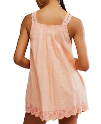 Free People Women's Latecia Embroidered Cotton Mini Dress