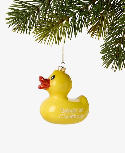 Holiday Lane Baby's First Christmas 2025 Glass Ducky Ornament, Macy's Exclusive