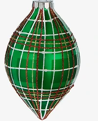 Holiday Lane Christmas Cheer Plaid Drop Ornament, Macy's Exclusive