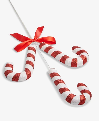 Holiday Lane Christmas Cheer Candy Cane Pick Ornament, Macy's Exclusive
