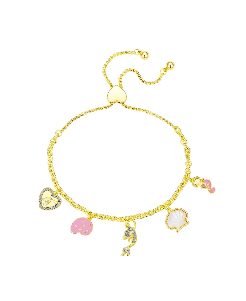 Disney Crystal and Mother of Pearl Little Mermaid Bolo Bracelet