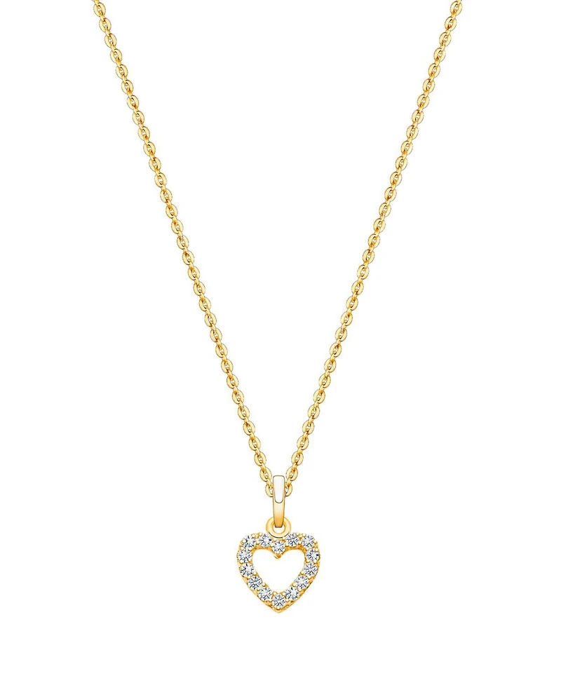 Tiny Blessings Girls Children's 14K Gold Pure Splendor Diamond Heart 12-14" Necklace
