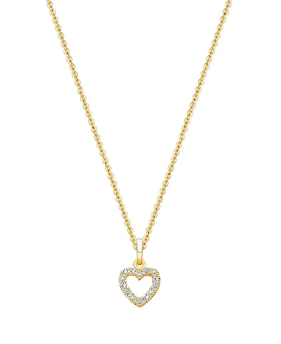 Tiny Blessings Girls Children's 14K Gold Pure Splendor Diamond Heart 12-14" Necklace