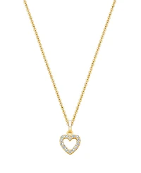 Tiny Blessings Girls Children's 14K Gold Pure Splendor Diamond Heart 12-14" Necklace