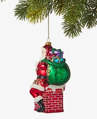 Holiday Lane Christmas Cheer Santa in Chimney Ornament, Macy's Exclusive