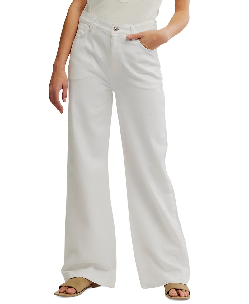 Free People Women's Stride High Rise Wide-Leg Jeans