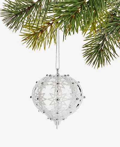 Holiday Lane Christmas Glitters Embellished Onion Ornament, Macy's Exclusive