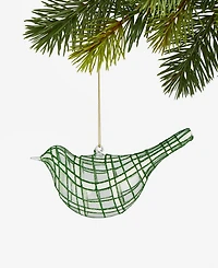 Holiday Lane Enchanted Emerald Glittered Glass Bird Ornament, Macy's Exclusive