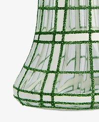 Holiday Lane Enchanted Emerald Glittered Glass Bell Ornament, Macy's Exclusive