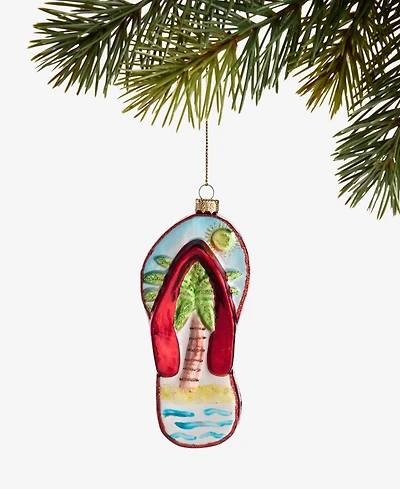 Holiday Lane Florida Glass Beach Flip-Flop Ornament, Macy's Exclusive