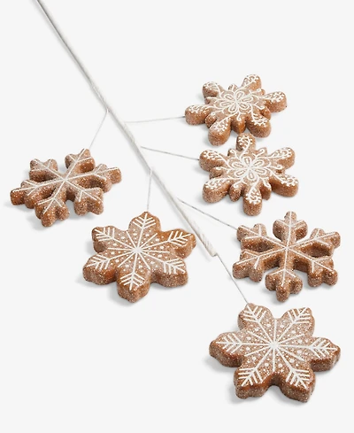 Holiday Lane Gingerbread Village Snowflake Pick Ornament, Macy's Exclusive