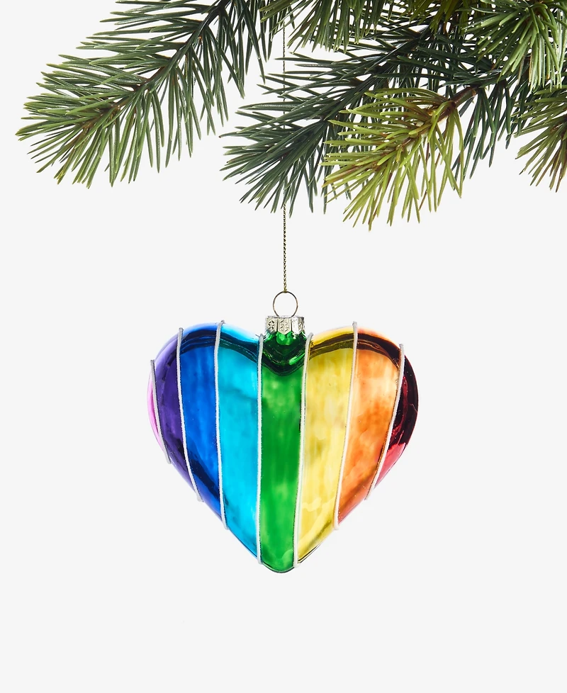 Holiday Lane Love Is Love Rainbow Heart Ornament, Macy's Exclusive