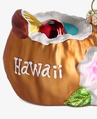 Holiday Lane Hawaii 2025 Glass Coconut Drink Ornament, Macy's Exclusive