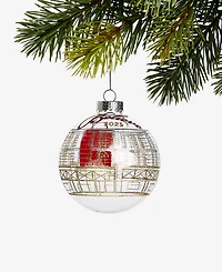 Holiday Lane Macy's Glass Glittered Ball Ornament, Macy's Exclusive