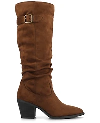 Journee Collection Women's Kaleah Pointed Toe Comfort Slouchy Boots