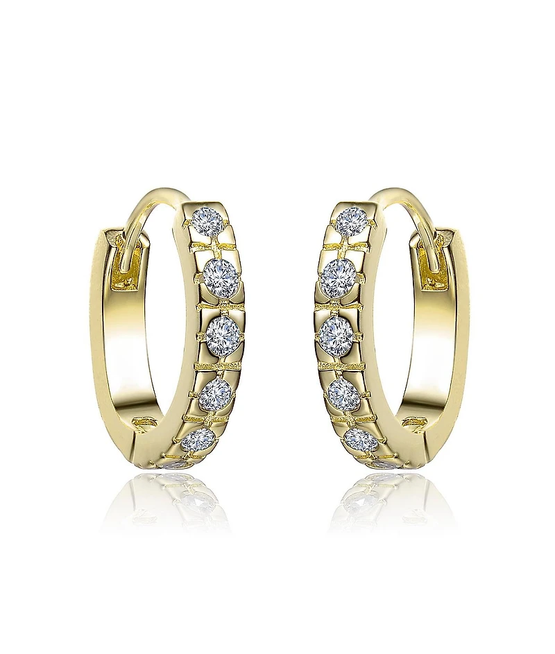 Extra Mini Huggie Radiant Hoop Earrings with Sparkling Cubic Zirconia