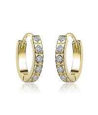 Extra Mini Huggie Radiant Hoop Earrings with Sparkling Cubic Zirconia