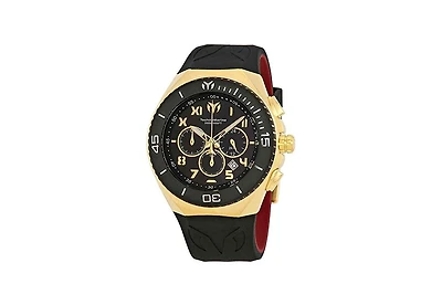 Technomarine Men's Tm-215066 Manta Ocean Quartz 3 Hand Black, Gold Dial Watch