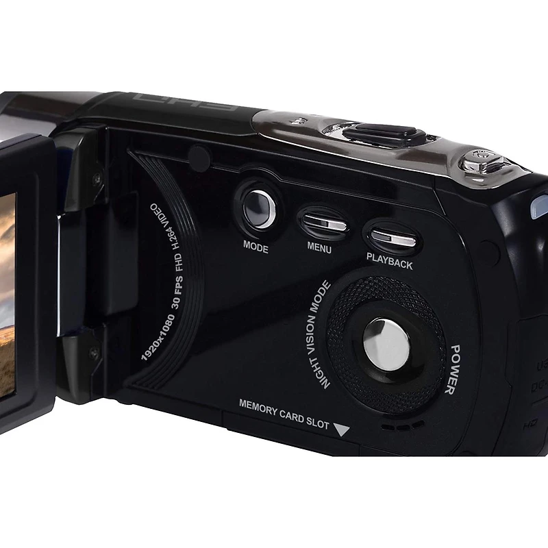 Minolta MN88NV Full Hd 24MP 3" Touchscreen Night Vision Camcorder, Black