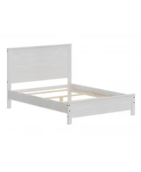 White Solid Wood Full Double Bed Frame